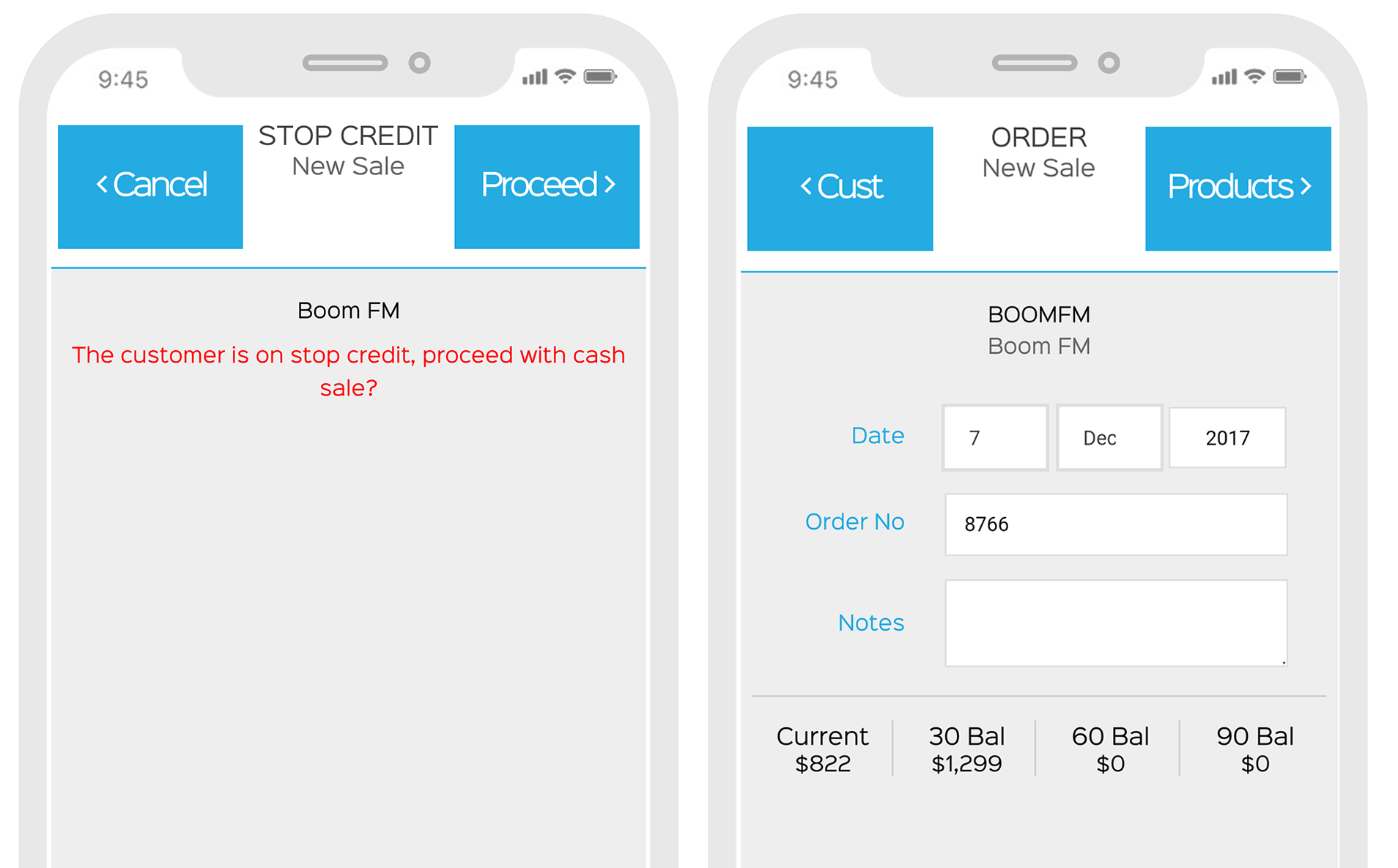  pick sales orders in the EZEMobile app