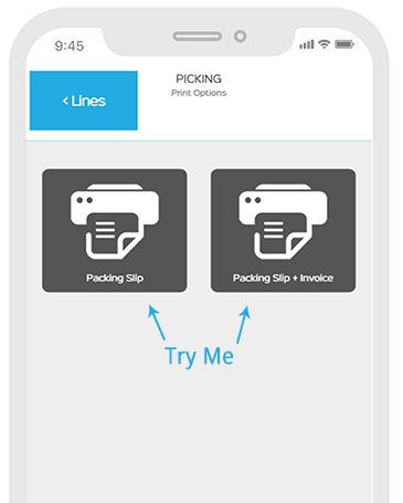 Print packing slips directly from the EZEMobile app