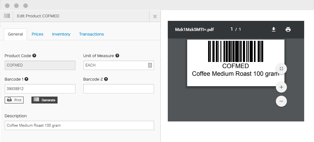  create purchase orders in the EZEMobile app by barcode scanning products